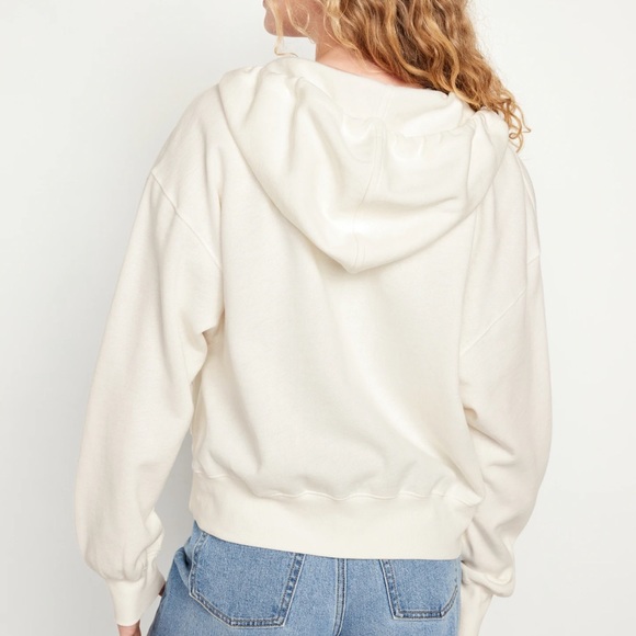 NWT OLD NAVY Fleece Full-Zip Hoodie Color: Sea Salt - Picture 5 of 8